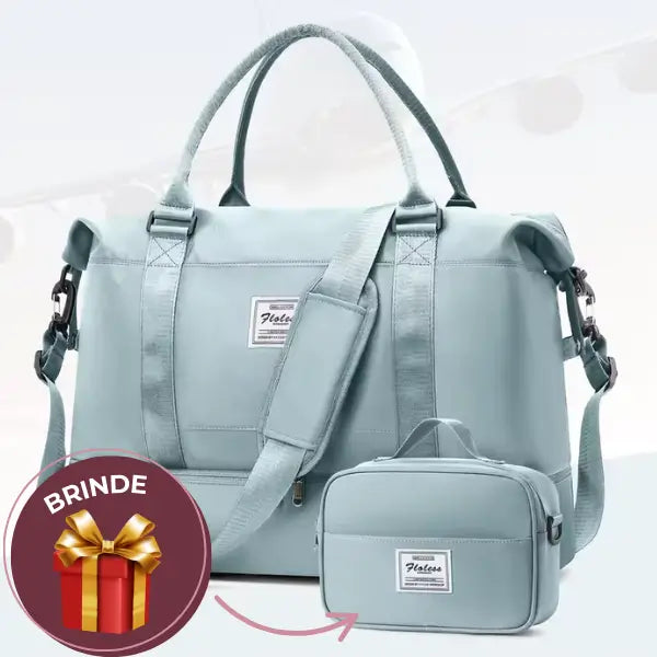 Bolsa-Mala com Bolsos Multifuncionais + BRINDE